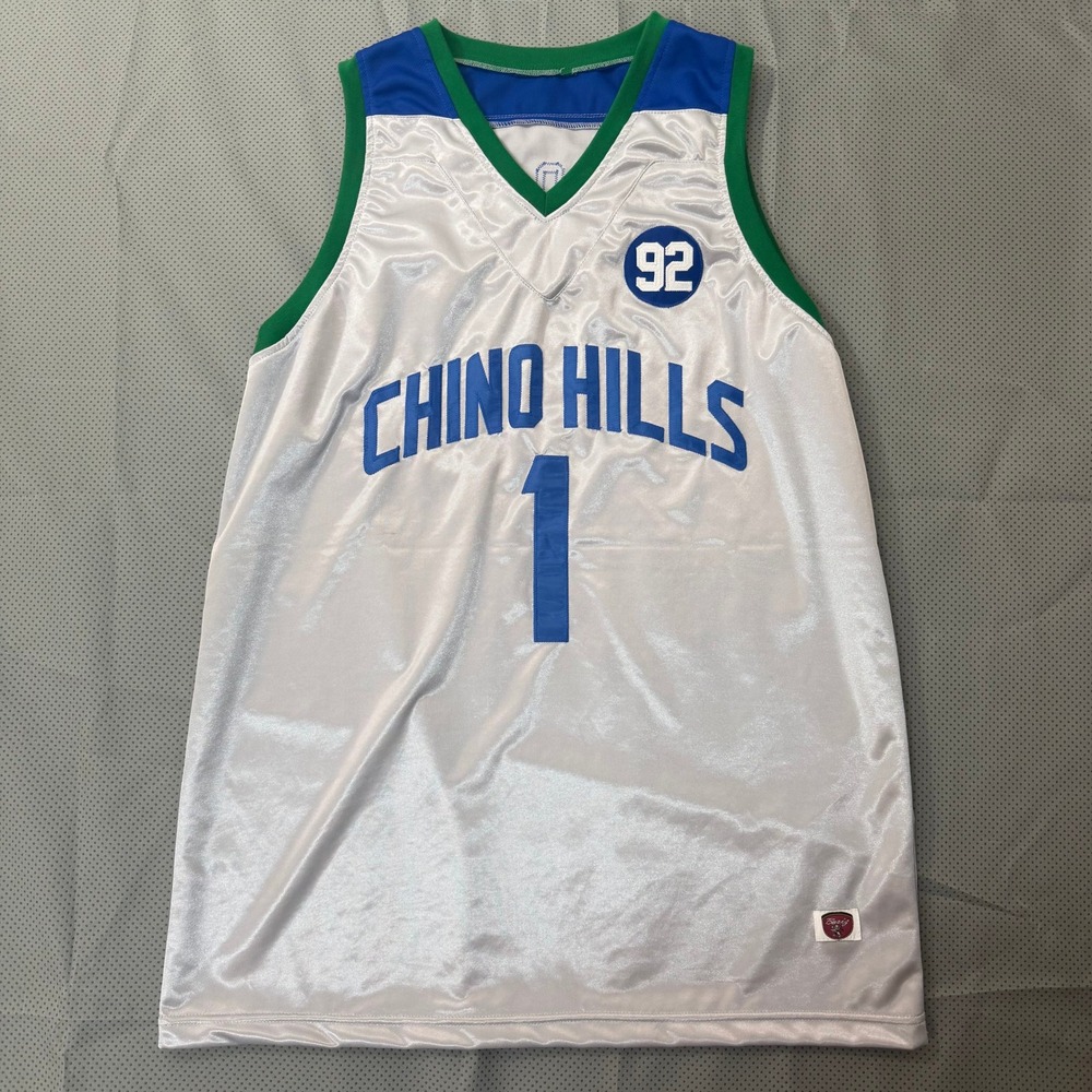Chino Hills LaMelo Ball Jersey Boriz Customs M White 92 Pt Game Patch Huskies